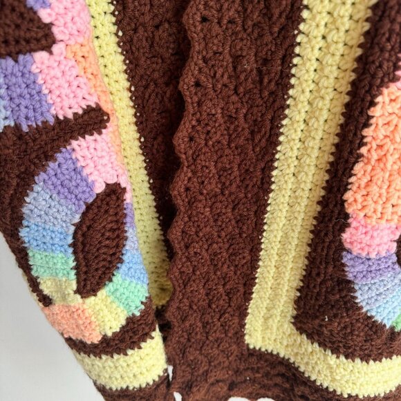 Handmade Multicolor Knit Cardigan - Picture 4 of 7